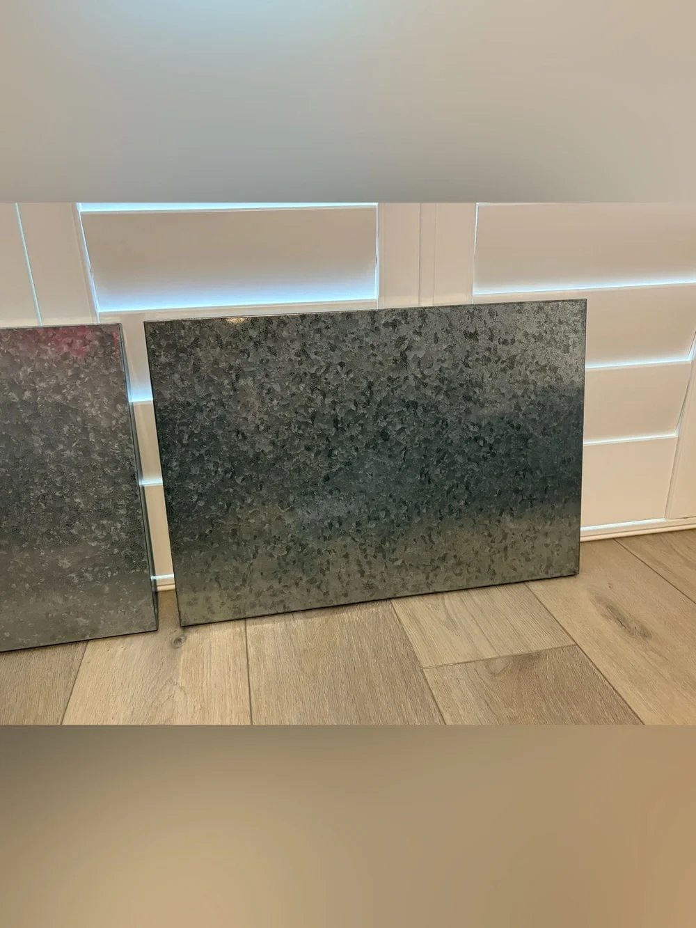 Set of Two Pottery Barn Galvanized Magnetic Wipe Boards